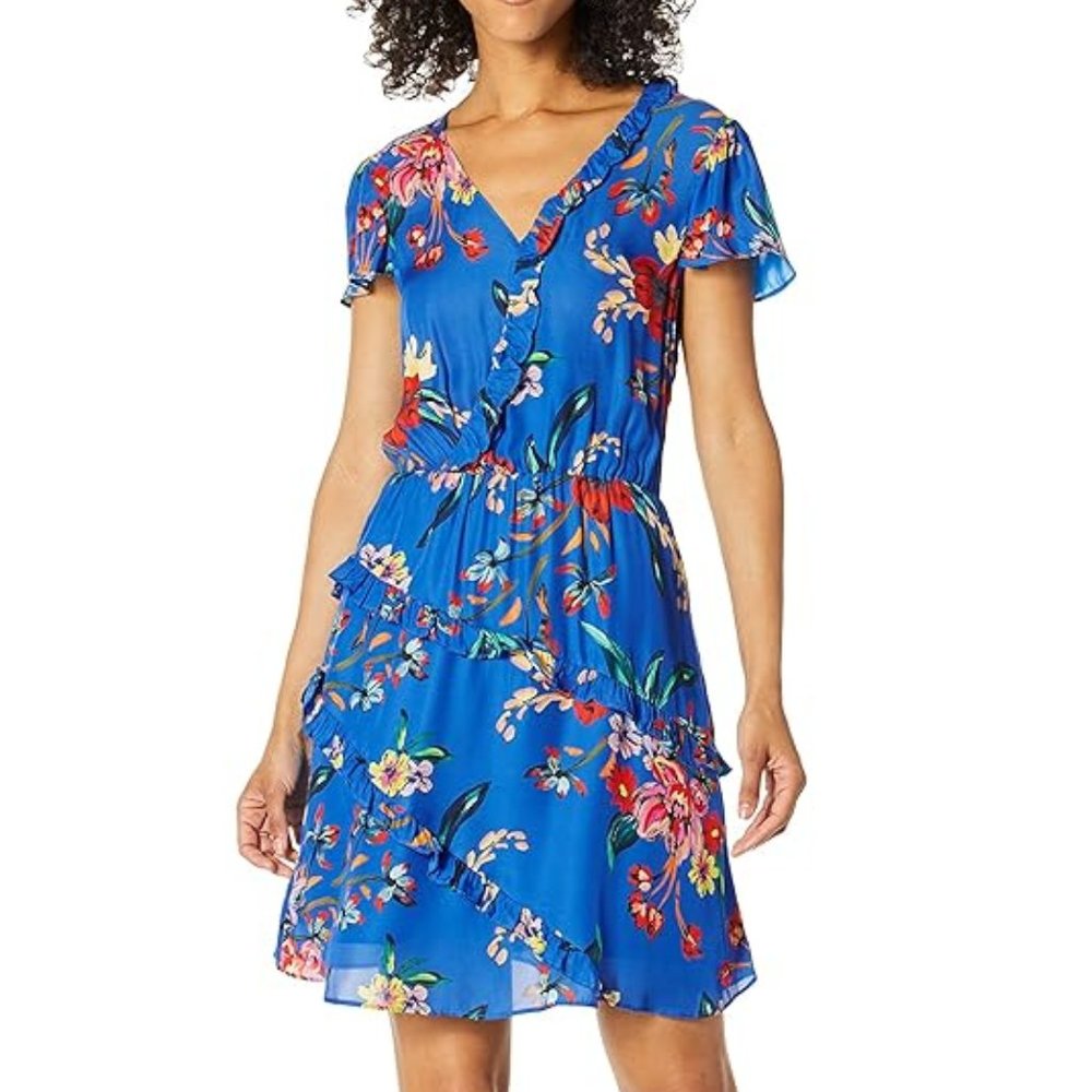 PARKER Justice Multicolor Ruffle Mini Dress